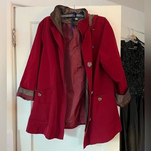 Gallery Dark Red Rain Jacket